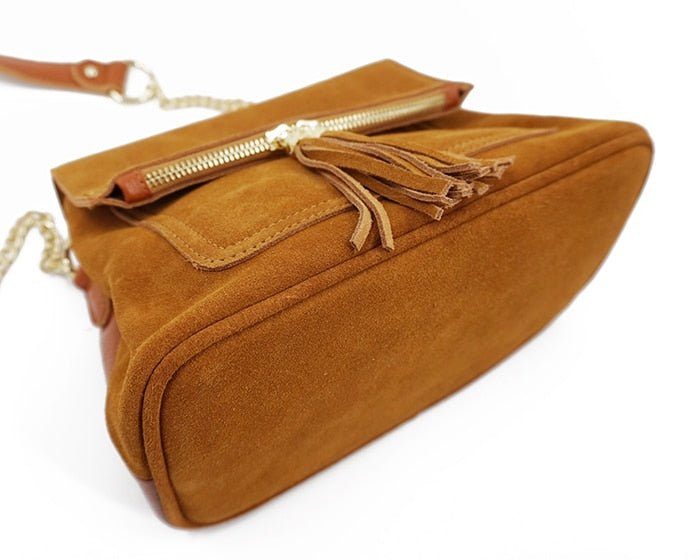 Genuine Leather Fringed Shoulder Bag - Premium Quality
