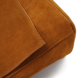 Genuine Leather Plain Casual Styled Shoulder Bag