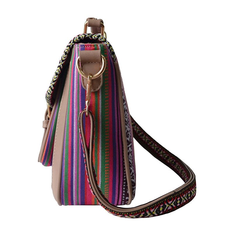 Aztec Bohemian And Hippie Styled Shoulder Cross Body Bag - Various Colours