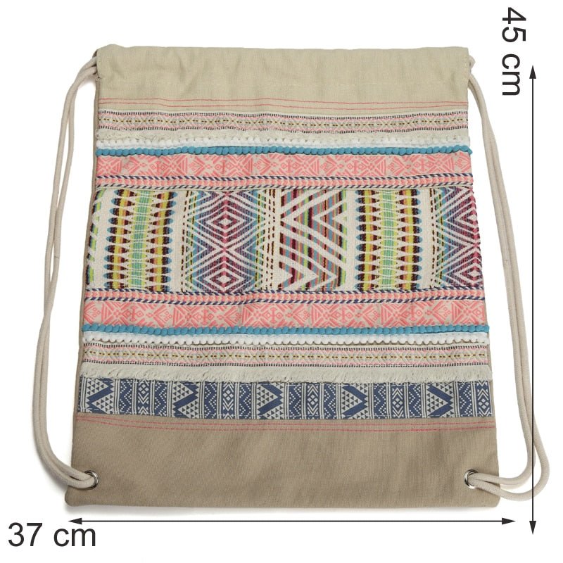 Cool High Quality Draw String Bag With Hippie Design