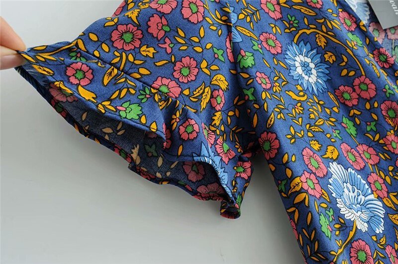 Vintage Women's V-neck Bohemian Kimono Top | S-L | 2 Colours