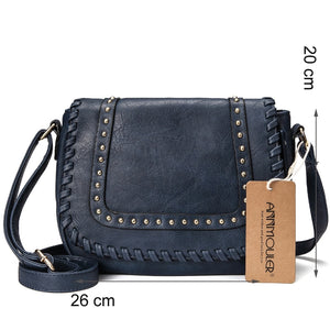 Fade Washed Hippie Leather CrossBody Bag - Various Colours