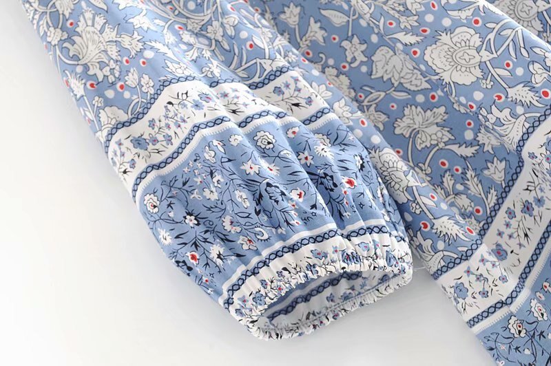 Women's Vintage Styled Long Sleeve Beach Bohemian Dress | S-L