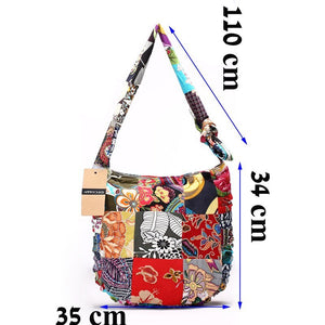 Premium Cross Body Bag With Hippie Patchwork Design