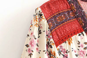 Women's Bohemian Beach Maxi Dress With Bat Sleeves | S-L | 2 Colours