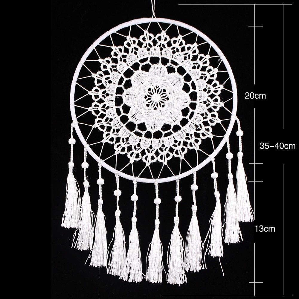 Dream Catcher White and Black - 40cm