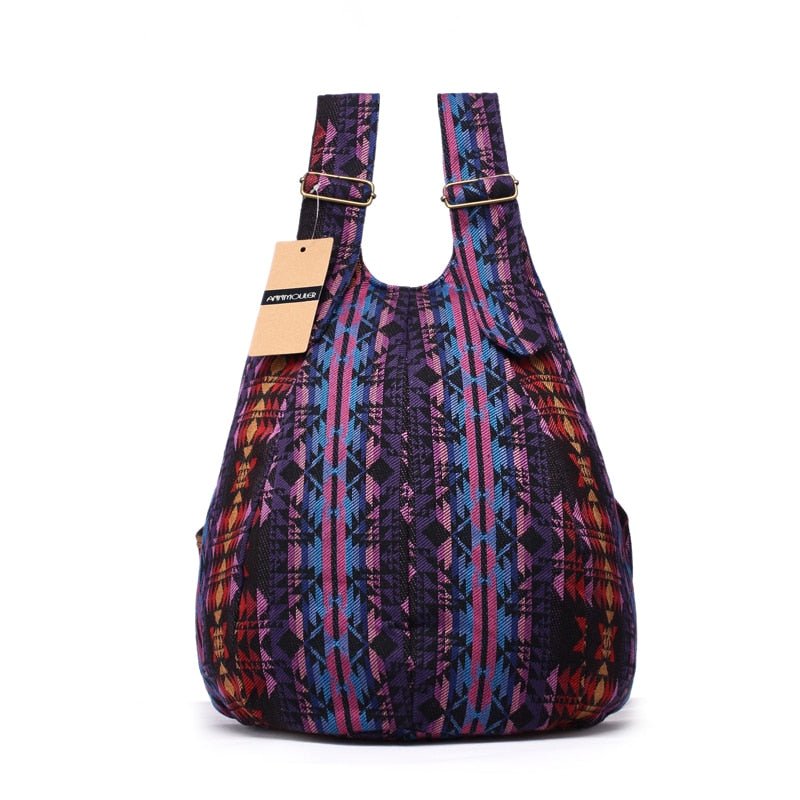 Women's Mochila Cotton Fabric Bag - Various Designs