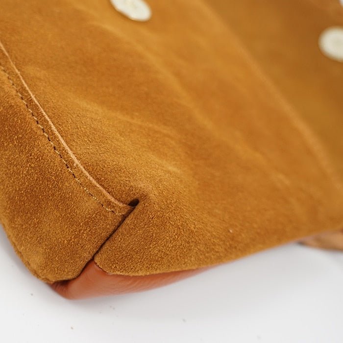 Gypsy Styled Genuine Leather Suede Fringed Crossbody Bag