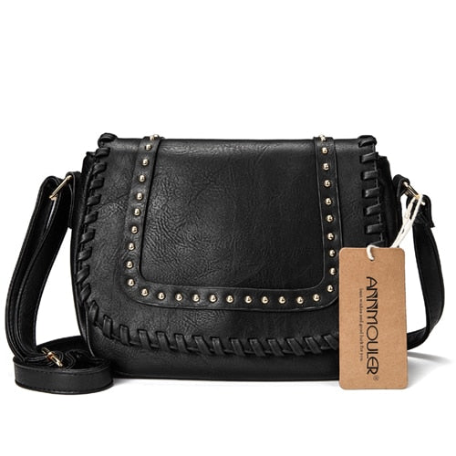 Fade Washed Hippie Leather CrossBody Bag - Various Colours