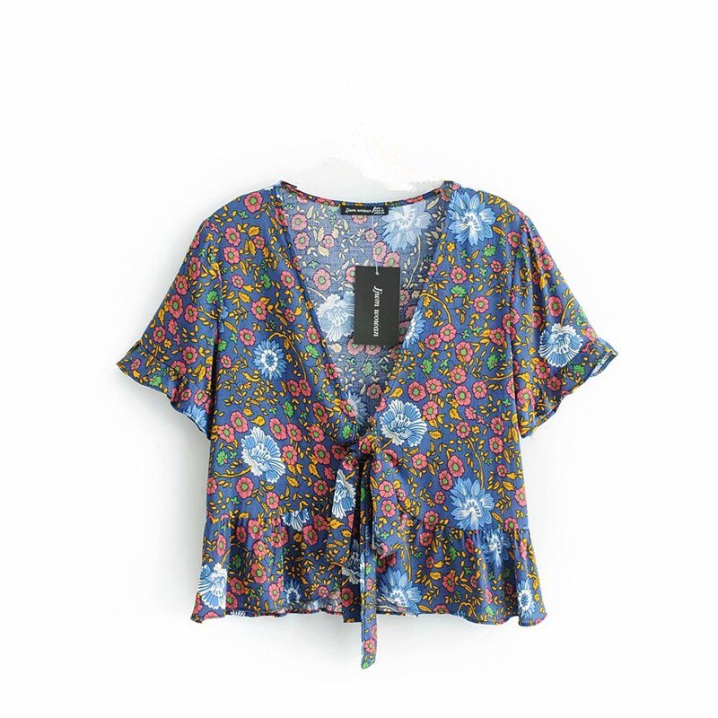 Vintage Women's V-neck Bohemian Kimono Top | S-L | 2 Colours
