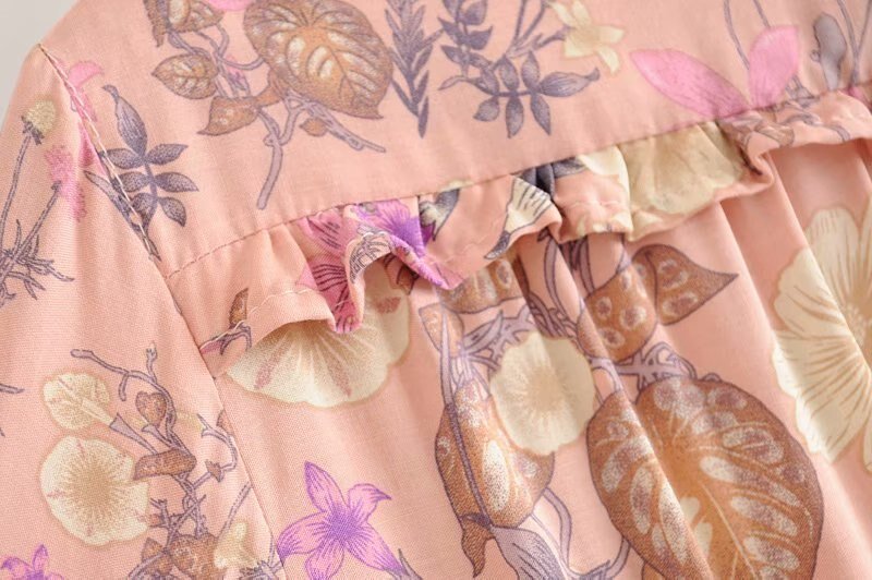 Elegant Hippie Styled Bohemian Summer Dress | S-L | Yellow & Pink