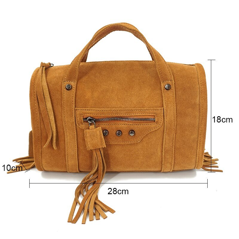 Genuine Leather Hippie Styled Business Handbag