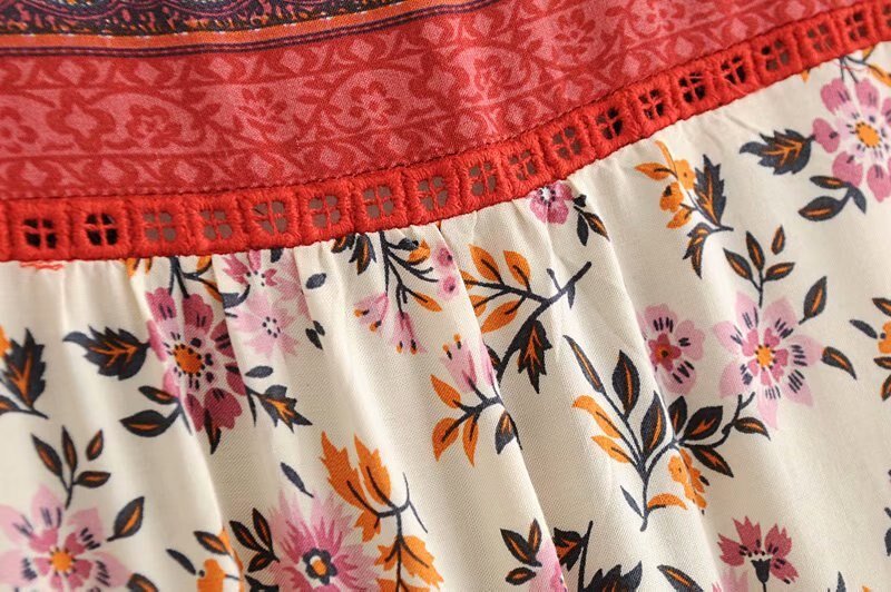 Women's Bohemian Beach Maxi Dress With Bat Sleeves | S-L | 2 Colours