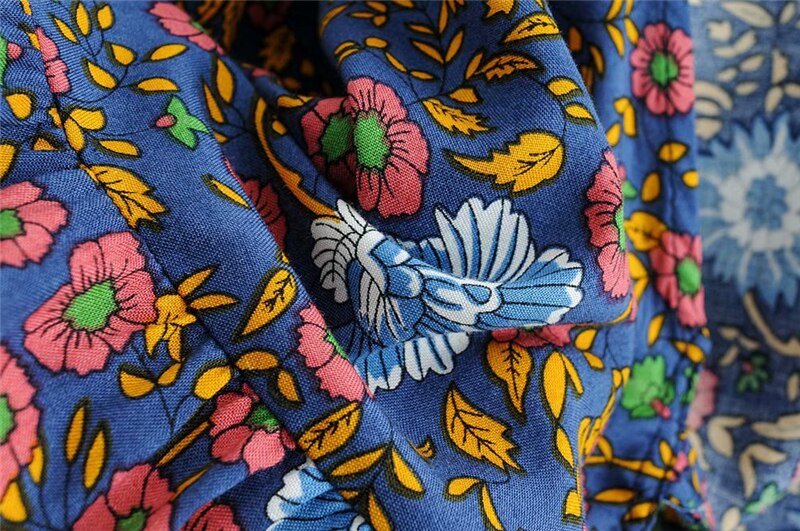 Vintage Women's V-neck Bohemian Kimono Top | S-L | 2 Colours