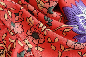 Vintage Women's V-neck Bohemian Kimono Top | S-L | 2 Colours