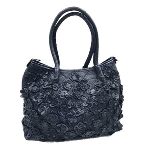Oversized Genuine Leather Multicolor Flower Handbag - Various Colours