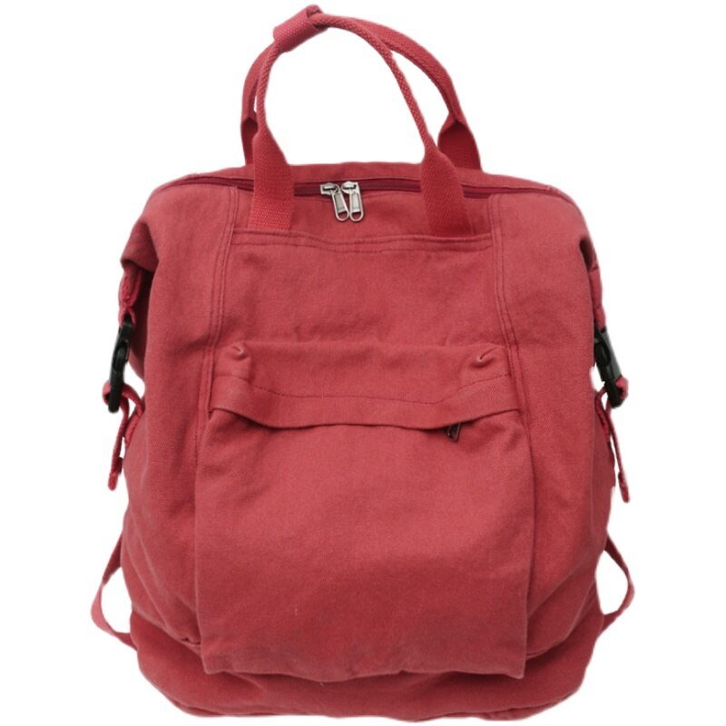 Large Cool Plain Canvas Shoulder Backpacks - Various Colours