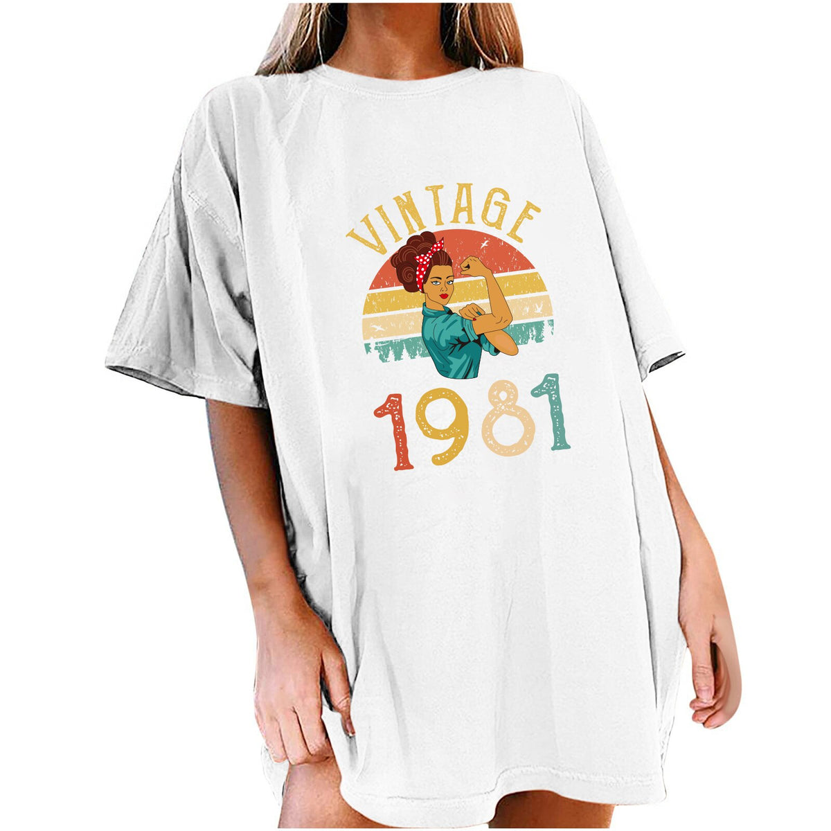 Women's Vintage Retro 1981 Summer Printed Beach Tee | S-XXL