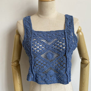 Knitted Hippie / Boho Sleeveless Crop Tops | Beach Styled | Various Colours | Free Size