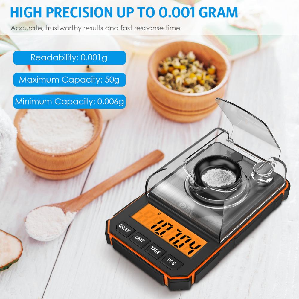 0.001g Electronic Digital Scale With 50g Calibration Weights