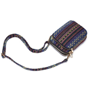 Mini Shoulder Messenger Bag With Bohemian Style - Various Colours