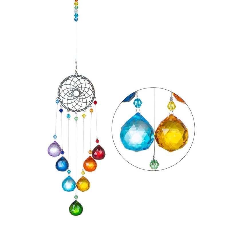 Colourful Crystal Wind Chime Dream Catcher | Various Designs