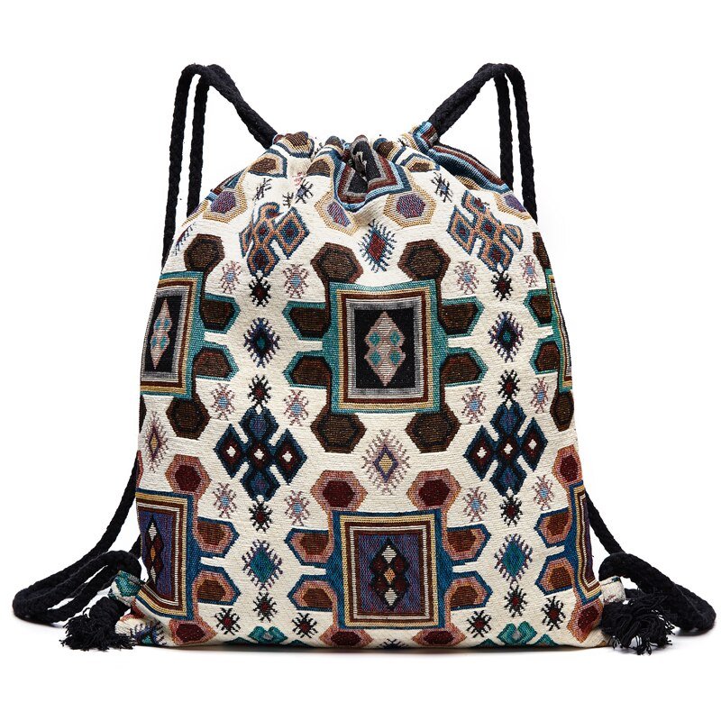 Cute Aztec Hippie Styled Draw String Bags - Various Designs