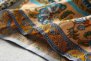 Women's Full Length Multi-Colour Floral Printed Boho Jumpsuit | Short Sleeve + V-neck | S-L