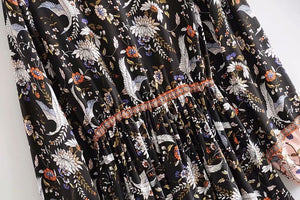 Women's Crane Bohemian Beach Dress | V-Neck | S-XL