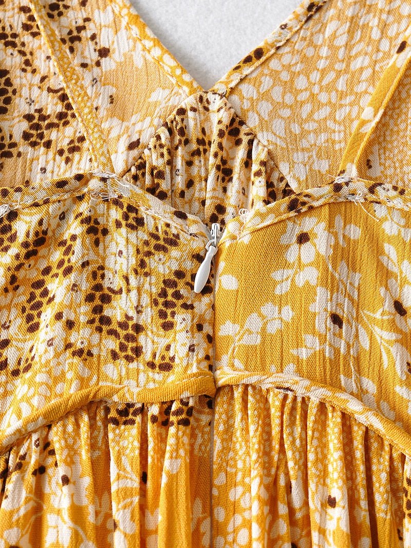 Women's Hippie Boho Summer Dress | S-L | Red, Yellow, Blue