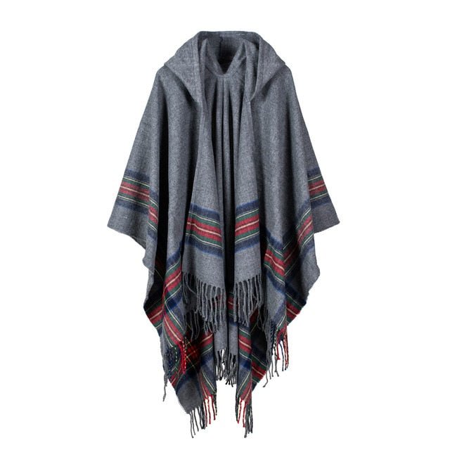 Hippie Styled Hooded Poncho | Festival Wear | Various Colours | Free Size