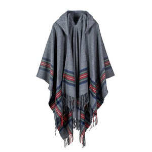 Hippie Styled Hooded Poncho | Festival Wear | Various Colours | Free Size