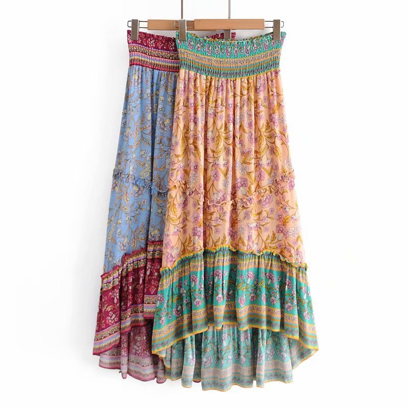 Vintage Styled Bohemian 60's Hippie Long Skirt | M-XL | Various Colours