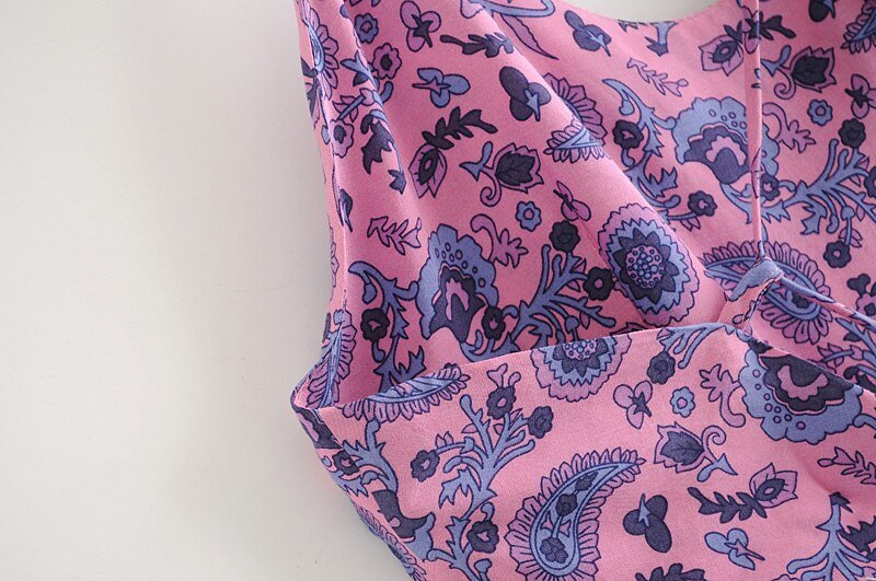 Women's Purple Casual Hippie Peace Dress | Sleeveless | S-XL