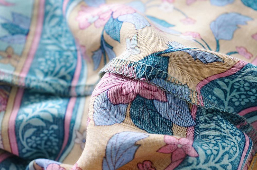 Women's Blue 60's Flower Child Two Piece Outfit | Sleeveless Top + Bohemian Pants | S-L