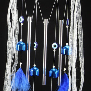 Beautiful Evil Eye Blue & White Dream Catcher | 70cm