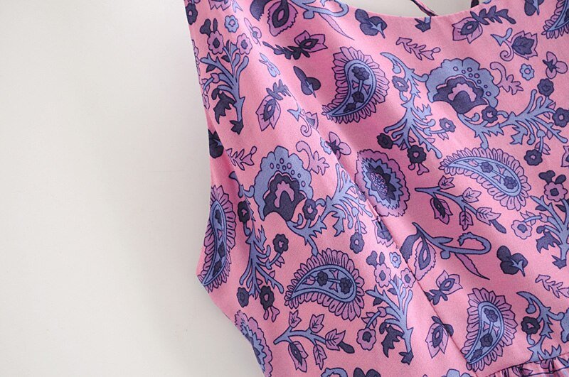 Women's Purple Casual Hippie Peace Dress | Sleeveless | S-XL