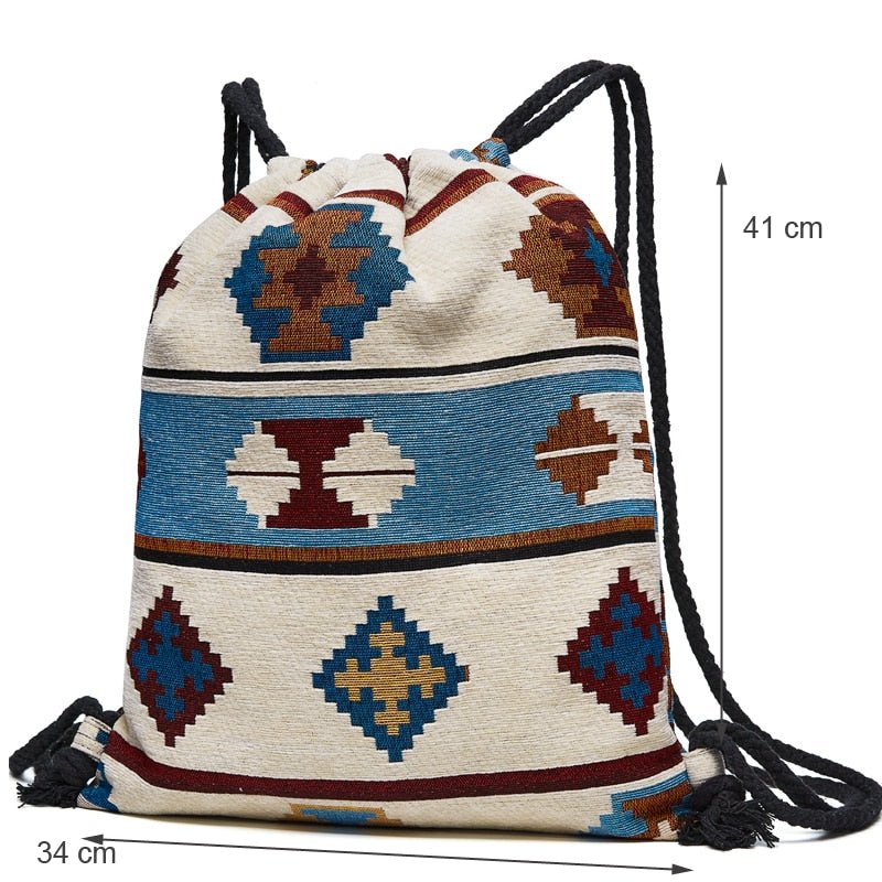 Cute Aztec Hippie Styled Draw String Bags - Various Designs