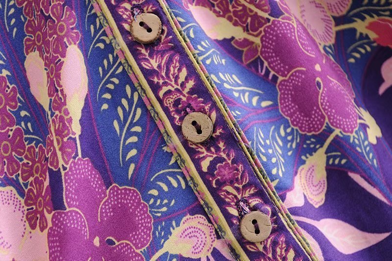 Colourful Purple Women's O-neck Blouse Top | Flare Sleeves | S-L