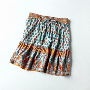 Hippie Skirt | Short Summer With Tassels | S-L | 2 Colours