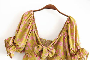 Female Sleeveless Sashes Crop Top | Bohemiam Styled | S-L