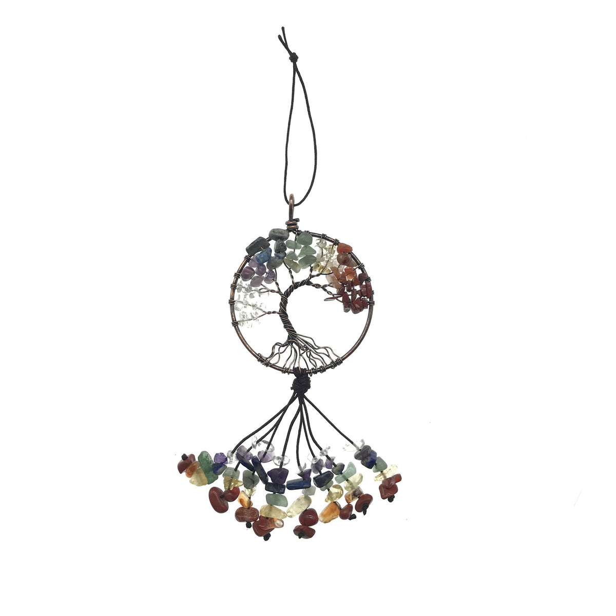 Handmade Natural Crystal Tree Of Life Car Ornament