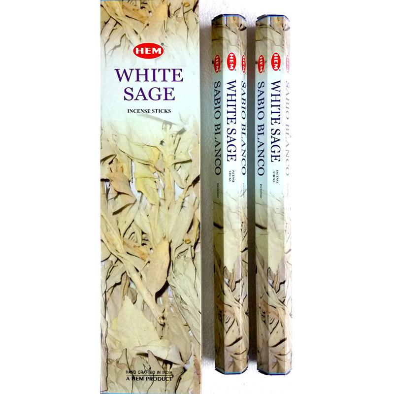 White Sage Garden Incense Sticks - HEM - Box Of 6