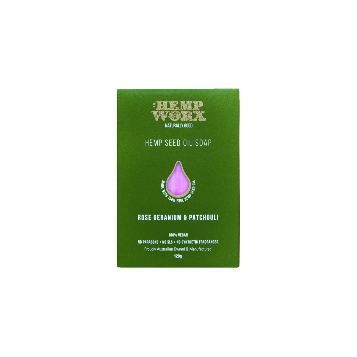 Hemp Worx Rose Geranium And Patchouli Soap Bar