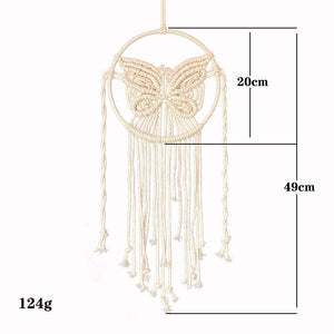 Handmade Macrame Butter Fly Dream Catcher \ Wall Hanging