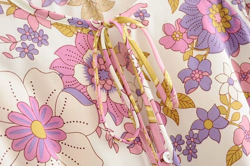 Women's Floral Boho Romper With Tassels | V-Neck Jumpsuit | S-L