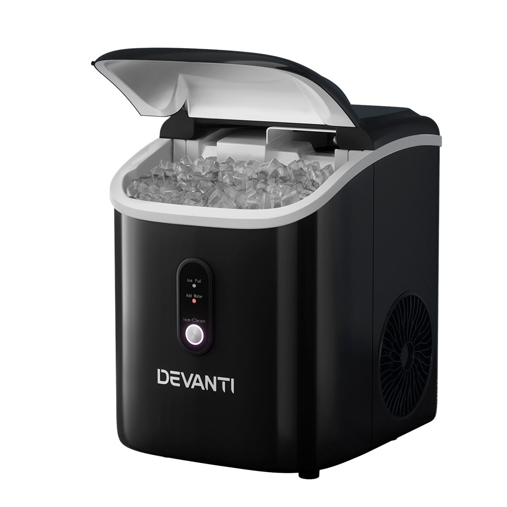 Devanti Nuggetc Ice Cube 15kg Bar Countertop Portable Ice Maker Machine