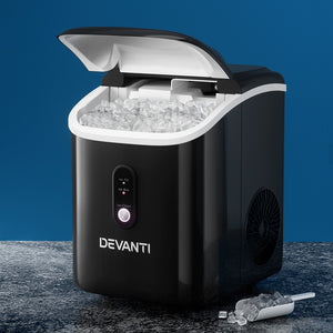 Devanti Nuggetc Ice Cube 15kg Bar Countertop Portable Ice Maker Machine