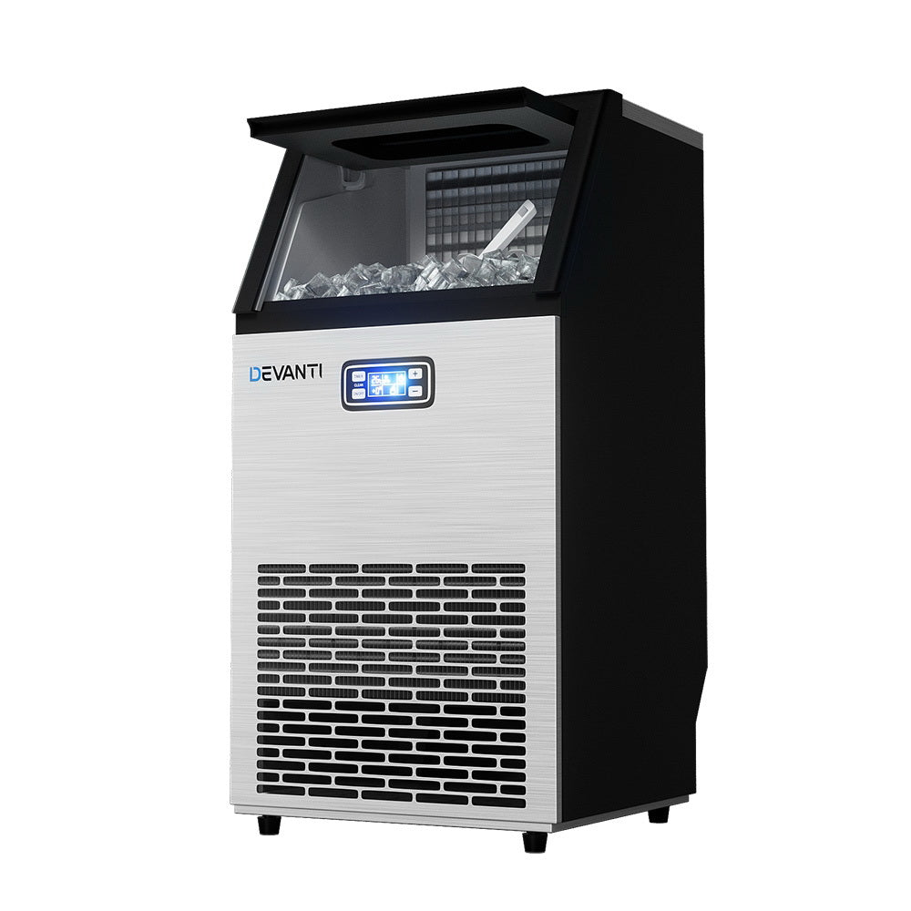 Devanti Stainless Steel 45kg Commercial Ice Maker | Bar Ice Cube Machine