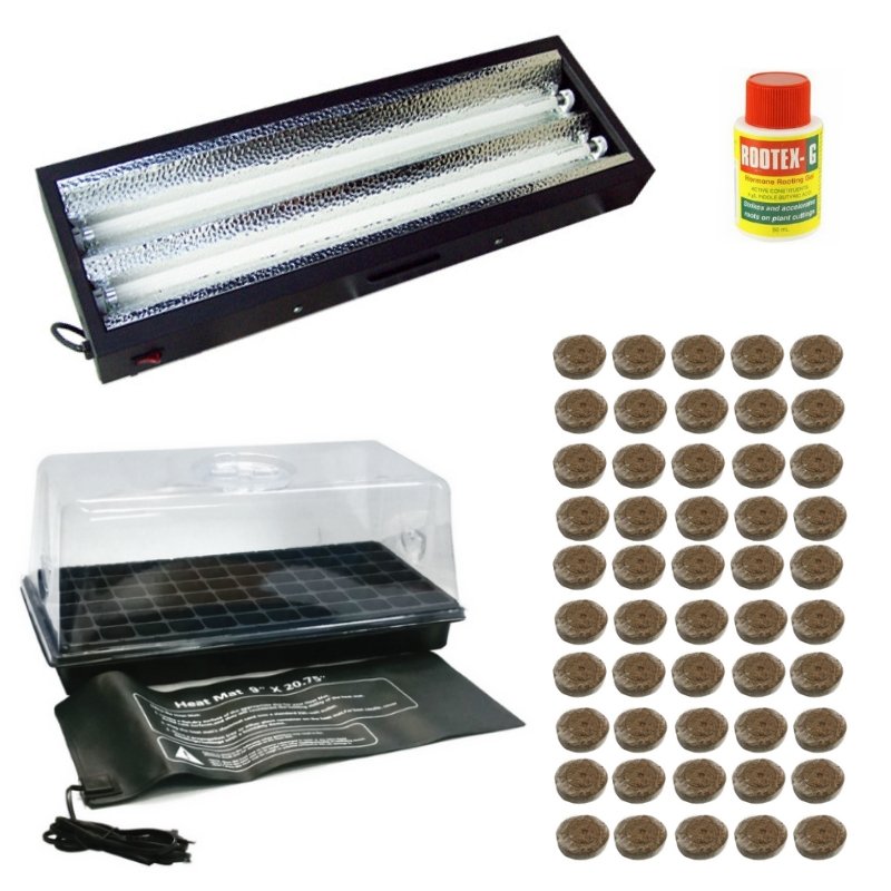 Indoor Coco Propagation Kit - T5 Fluorescent - For Seeds + Smaller Plants